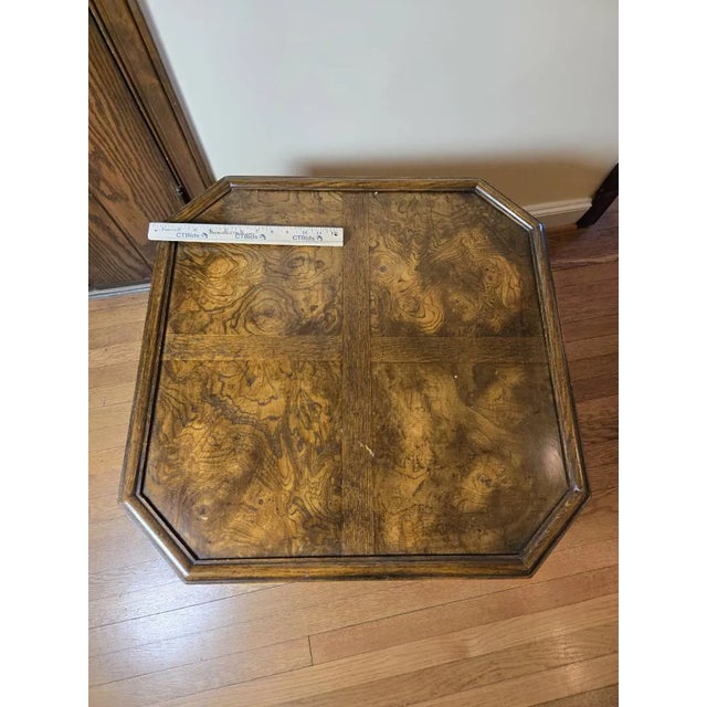 1960s Michael Taylor for Baker Far East Octagonal Burlwood Side Table For Sale - Image 13 of 17