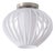 Bloom Modern Flush Mount, Satin Nickel Steel, Sphere White Shade, Dimmable For Sale