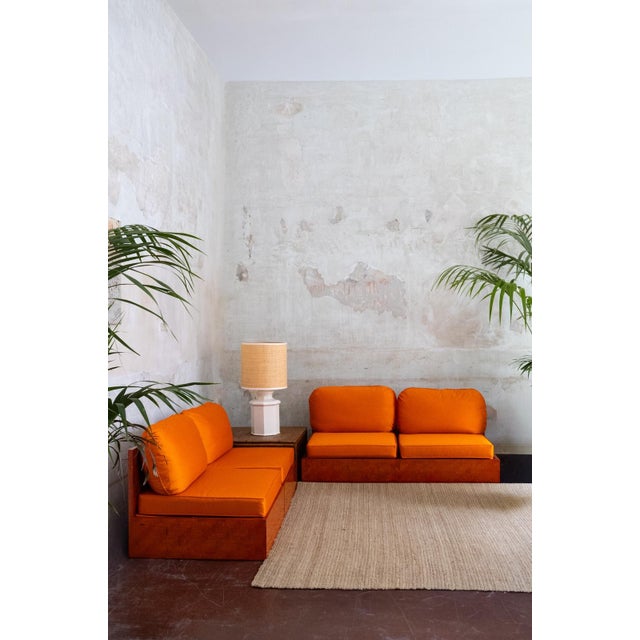 Modular Pressed Bamboo Sofa, 1980s, Set of 4 For Sale - Image 3 of 6