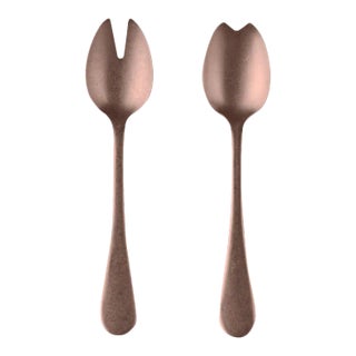 Mepra 2-Piece Salad Servers Set, Bronze For Sale