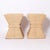 Pair of mid century hourglass inspired stylized sheaf of wheat stands or tables hand crafted with a sturdy metal frame...