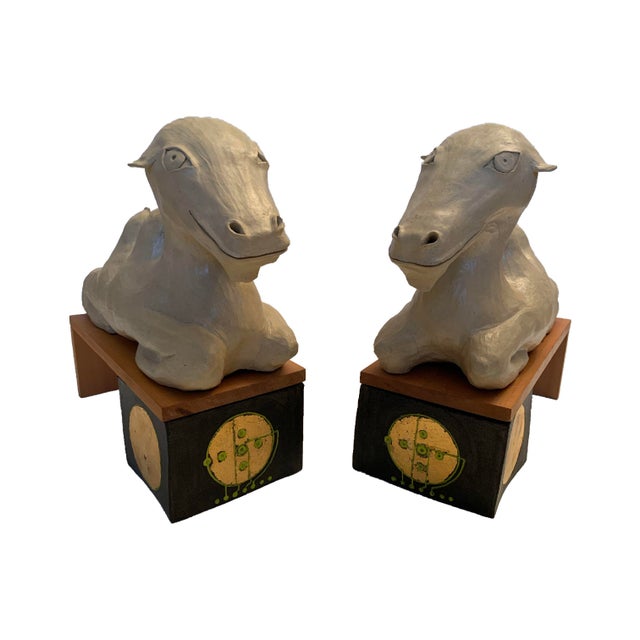 Wood Saya Moriyasu Ceramic Camel - a Pair For Sale - Image 7 of 7