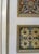 Cream Set of Three Colorful Antique French Majolica Tiles Framed Together For Sale - Image 8 of 12