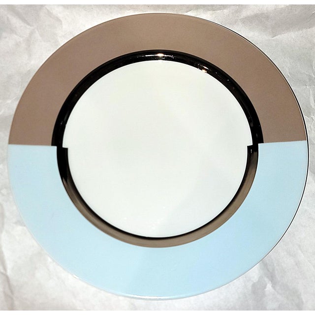 Contemporary Bernardaud Limoges Fr Fusion Dinner Plates, Set of 6 For Sale - Image 3 of 9
