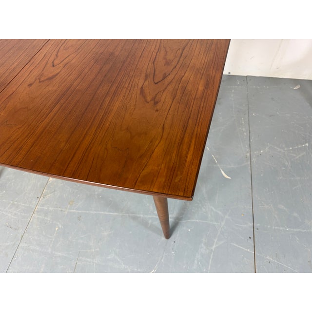 Vintage Danish Teak Extendable Dining Table, 1950s For Sale - Image 4 of 12