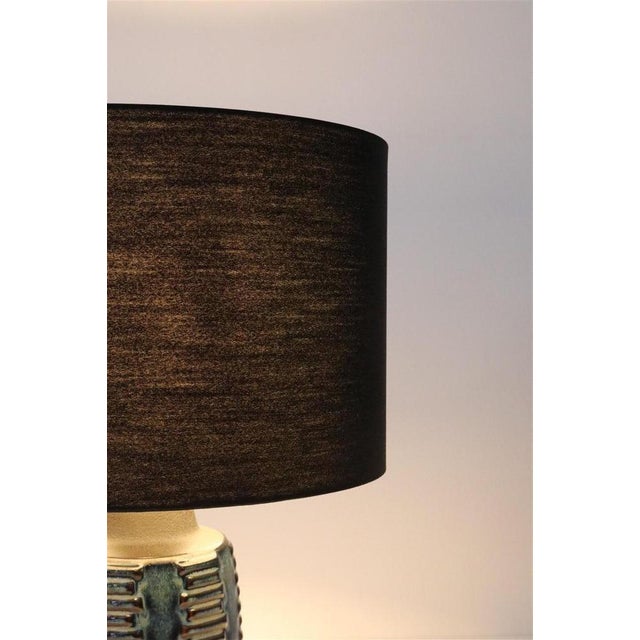 Large Danish Blue Series Table Lamp in Ceramic by Einar Johansen for Søholm, 1970s For Sale - Image 12 of 13