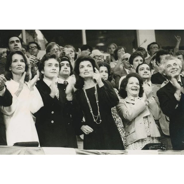 Jackie Kennedy with Family, Black and White Photograph, 1970s For Sale - Image 4 of 4