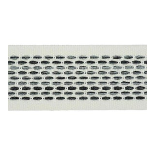 Schumacher Portola Tape Indoor & Outdoor in Charcoal For Sale