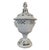 Large Mid-Century Italian White Glazed Ceramic Covered Urn With Cherub Medallions For Sale - Image 4 of 11