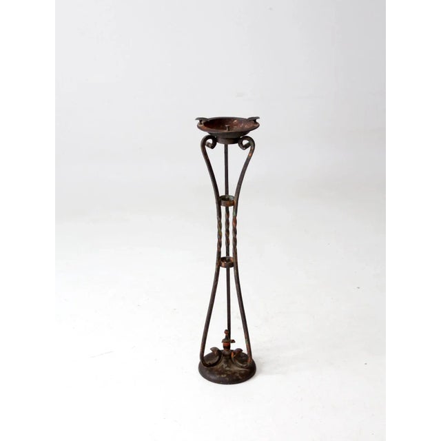 Antique Cast Iron Standing Ashtray For Sale - Image 6 of 13