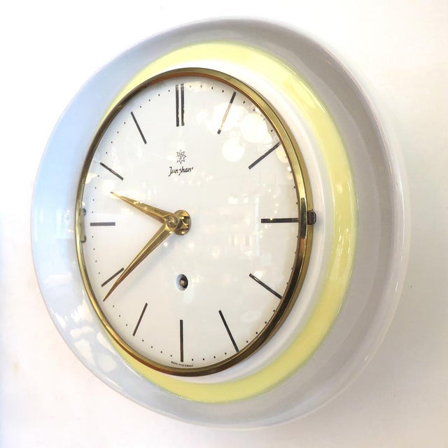 Bauhaus Junghans Germany Wall Clock, 1950 For Sale - Image 3 of 10