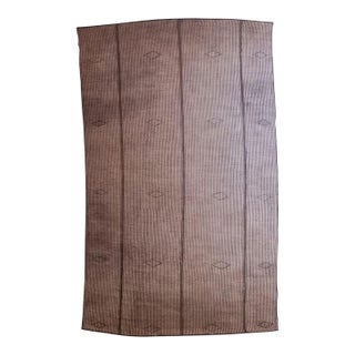 1960s Handwoven Reed Mauritanian Rug - 9 X 17.8 Ft For Sale