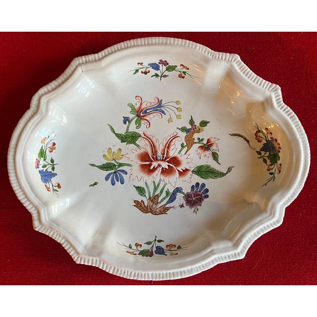 Antique 18th Century Italian Tulipano Doccia Porcelain Oval Bowl For Sale - Image 4 of 8