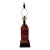 Vintage Hand Painted Red Chinoiserie Table Lamp For Sale