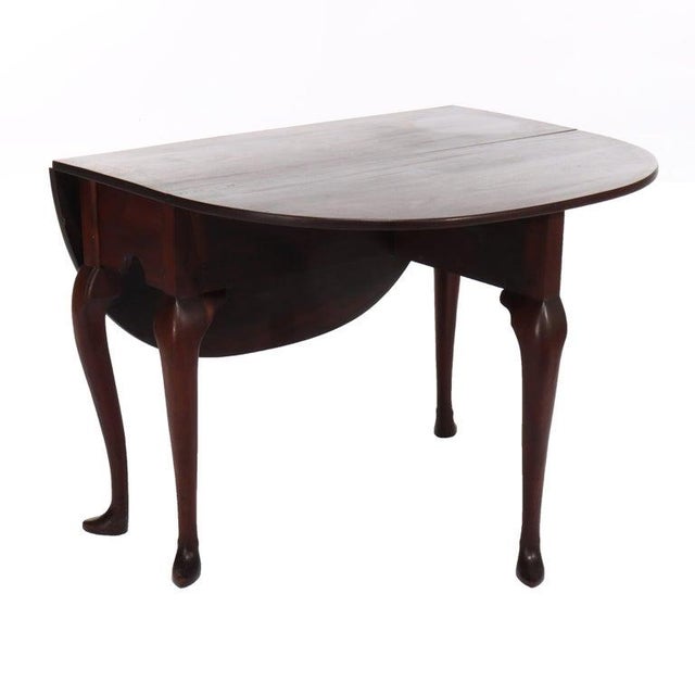 18th Century 18thC Chippendale Mahogany Drop Leaf Shoe Foot & Gate Leg Table For Sale - Image 5 of 15