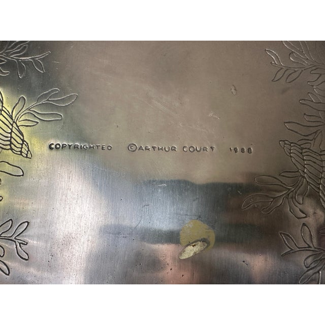 Arthur Court Arthur Court Aluminum Crab Seafood Serving Platter For Sale - Image 4 of 12