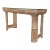Vintage Boho Coastal Pencil Reed Glass Top Console Table For Sale
