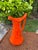 Orange 1984 Atomic Orange Art Pottery Ewer by Cherokee Pottery For Sale - Image 8 of 10