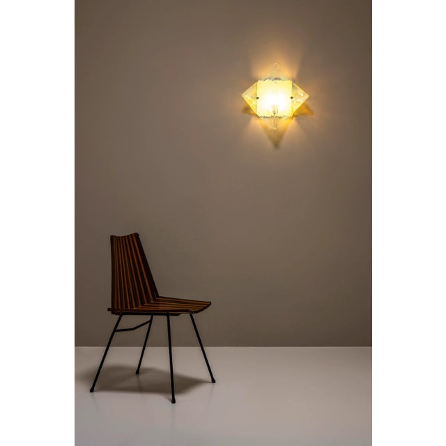 Glass Wall Lamp in Light Blue Murano Glass from Mazzega, Italy, 1970s For Sale - Image 7 of 14