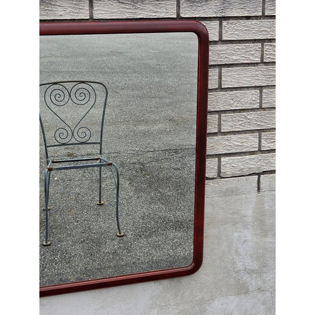 1920 Mahogany Round Edge American Mirror. For Sale - Image 10 of 17