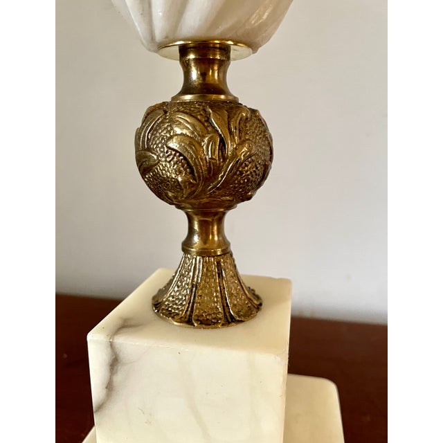Vintage Alabaster Lamp Base, 1950 For Sale - Image 6 of 10