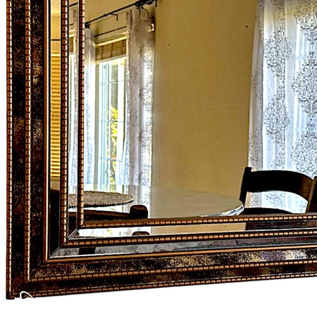 Late 20th Century 20th Century Large Vintage Beveled Wall Mirror With Ornate Multi-Layereed Gilt Frame For Sale - Image 5 of 10