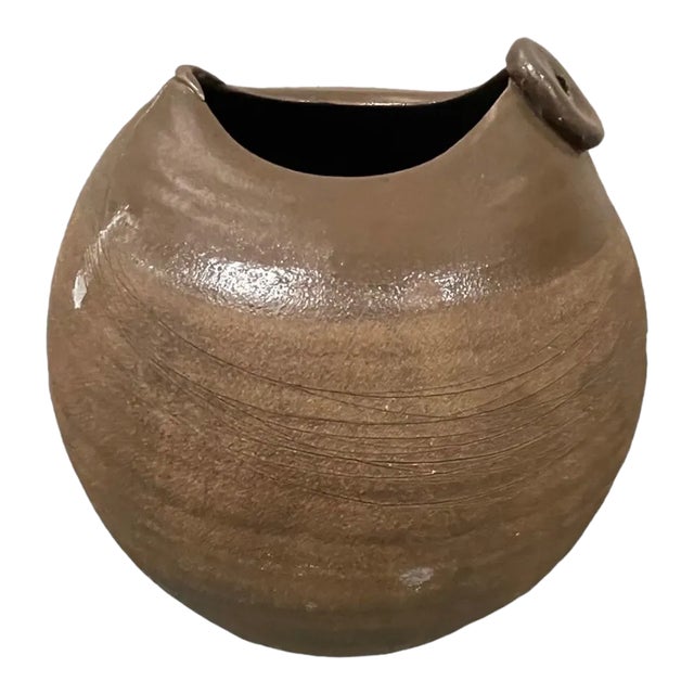 Large Ceramic Vessel Vase Bowl Signed and Marked, Italy 1980s For Sale