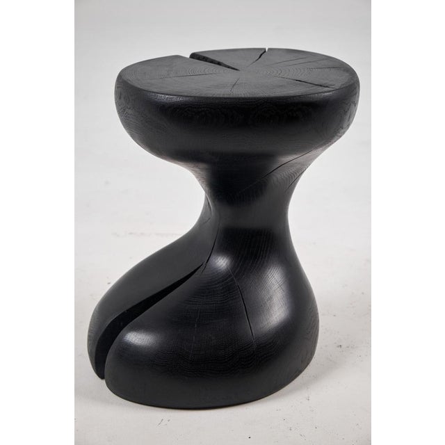 Wood Sculptural Side Table by Logniture For Sale - Image 6 of 13