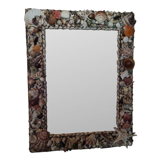 Artisan Custom California Seashell Mirror For Sale