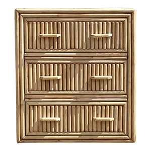 Vintage Coastal Bleached Rattan Chest of Drawers