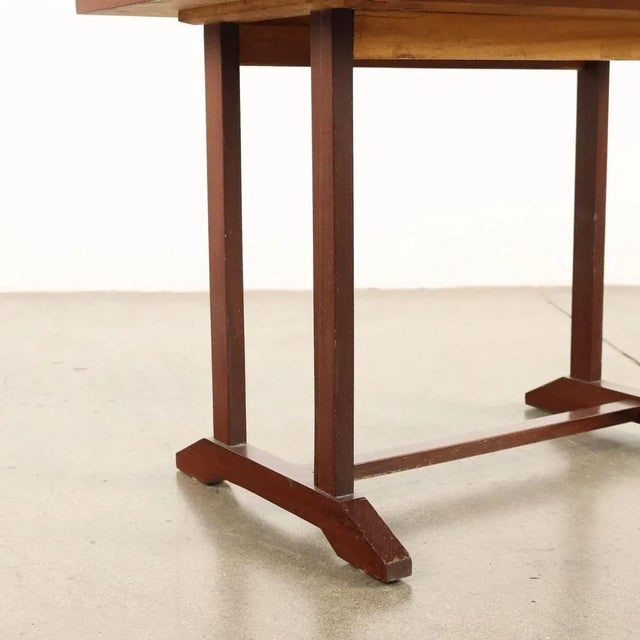 Brown Small Vintage Table, 1960s For Sale - Image 8 of 11