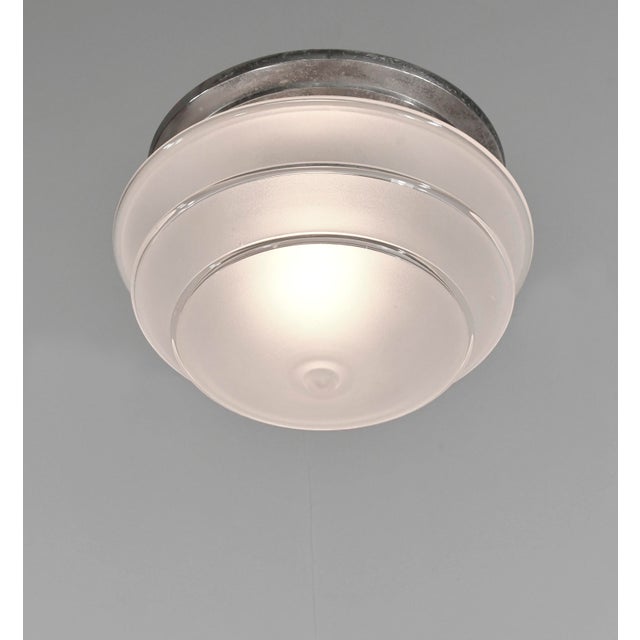 Large French Art Deco Flush Mount - 1930s France For Sale - Image 4 of 11