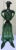 Italian made figure of Spanish cowboy in emerald glass, attributed to Barovier Seguso Farro, unsigned. In perfect...