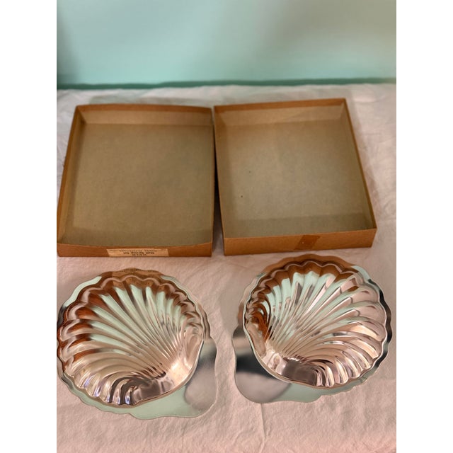 Metal 1960s Oneida Silver Plate Seashell Serving Tray For Sale - Image 7 of 7
