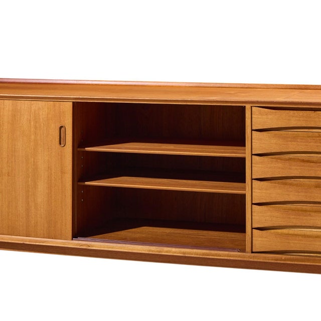Brown Arne Vodder for Sibast Pd29 Mid Century Danish Teak Credenza For Sale - Image 8 of 11