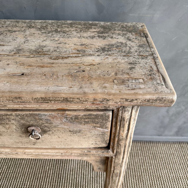 Vintage Reclaimed Elm Wood Console 55" For Sale - Image 10 of 15