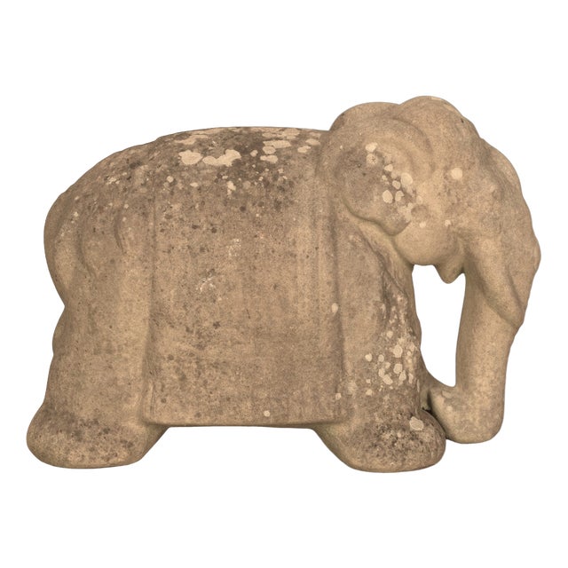 Early 20th Century Terracotta Elephant Sculpture, 1900s For Sale