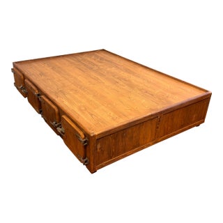 Full Size Restoration Hardware Durant Storage Platform Bedframe For Sale