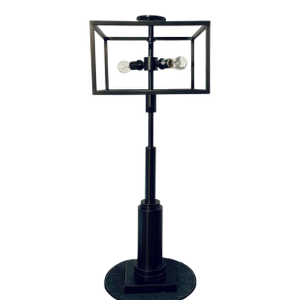 Currey & Company Industrial Modern Tall Bronze Frame Table Lamp Prototype