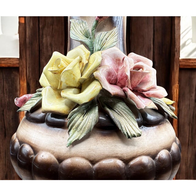 Vase with Roses by Capodimonte, 1950s For Sale - Image 15 of 18