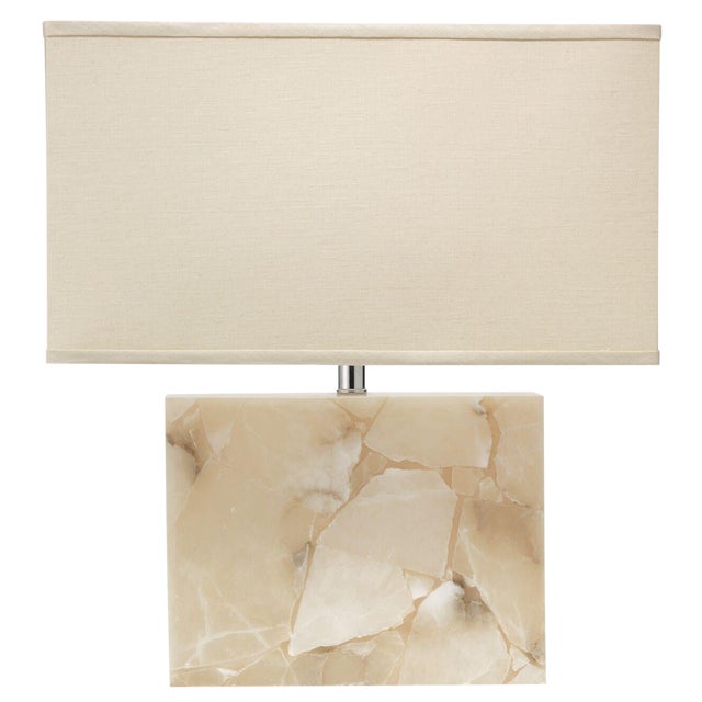 Jamie Young Borealis Alabaster Table Lamp, Large For Sale