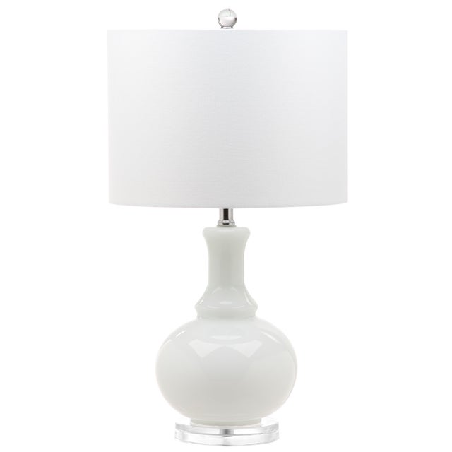 Gourd Table Lamp in Off White - a Pair For Sale In Philadelphia - Image 6 of 8