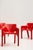 1970s Red Gaudi Chairs by Vico Magistretti for Artemide, 1970s, Set of 4 For Sale - Image 5 of 16