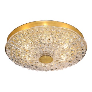 Mid-Century Modernist Flush Mount Chandelier by Carl Fagerlund for Orrefors For Sale