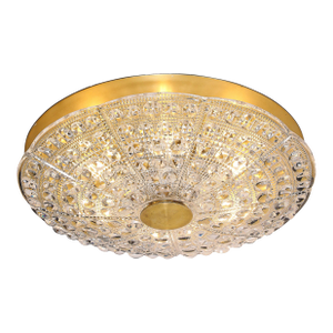 Mid-Century Modernist Flush Mount Chandelier by Carl Fagerlund for Orrefors