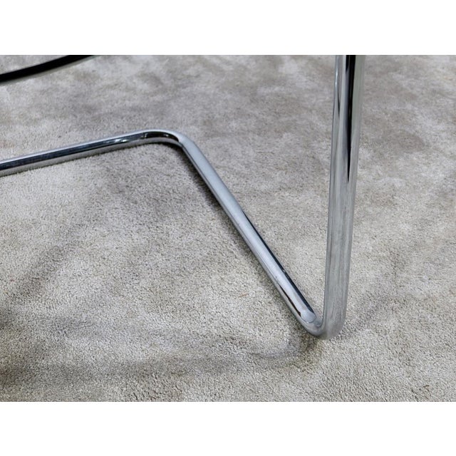 Chromed Metal Chair in Black Leather by Breuer, 1970 For Sale - Image 10 of 18