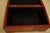Wood Leather Chinese Box With Brass Hardware and Black Silk Lining For Sale - Image 7 of 12