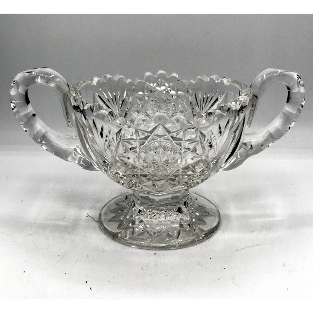 Late 19th Century Late 19th Century American Brilliant Period Cut Crystal Pedestal Sugar Bowl For Sale - Image 5 of 7