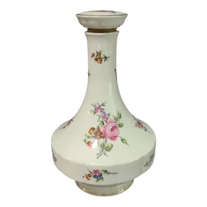 Vintage Limoges France Haviland Chantilly Hand Painted Porcelain Floral Decanter