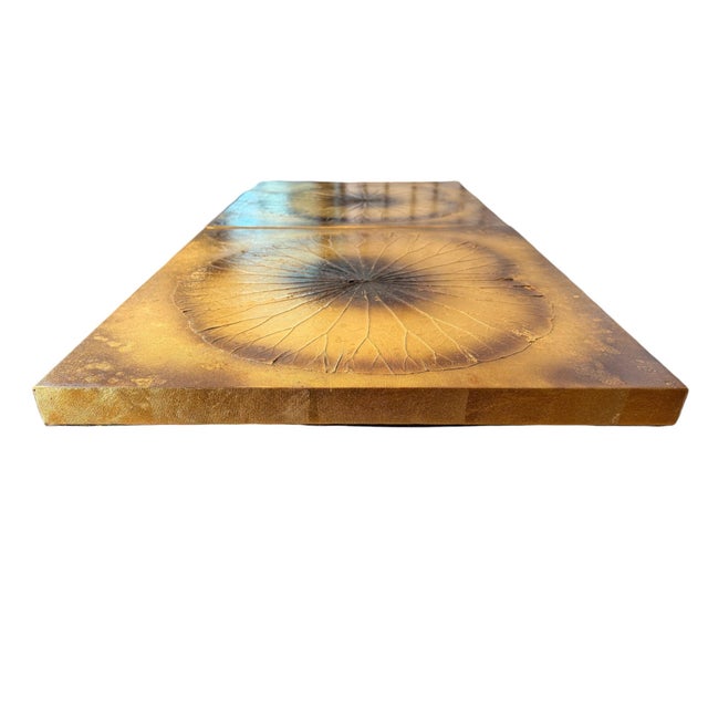 Palecek Gold Lotus Leaf Metallic Wall Decor - A Pair For Sale - Image 10 of 18